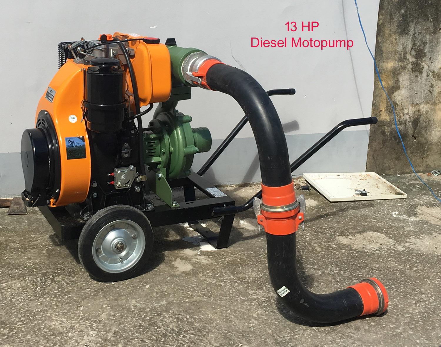 Motobomba Diesel 13 HP con Descarga